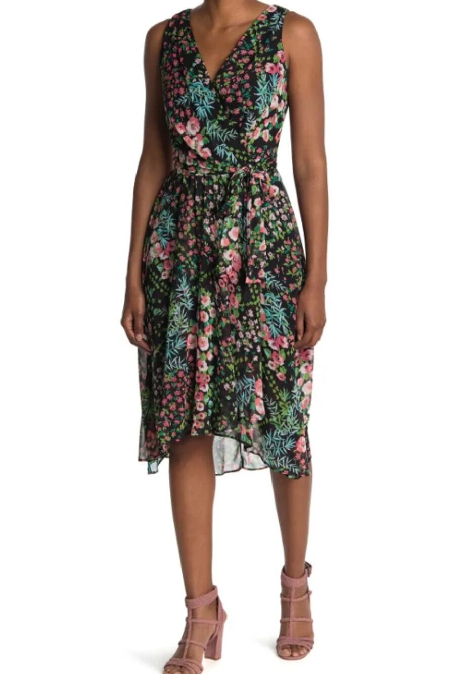 Tommy Hilfiger Floral Sleeveless V-Neck Midi Dress 20W wedding guest evening